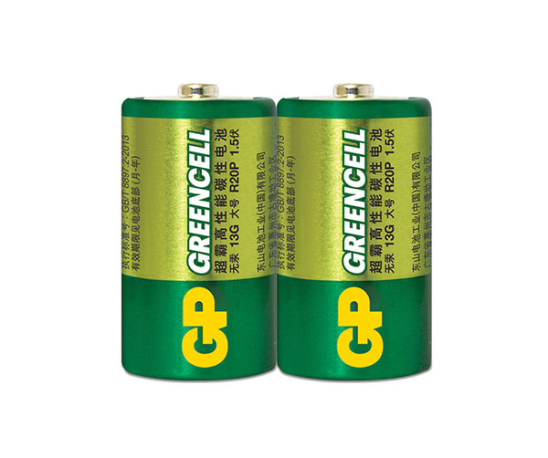 GP超霸Greencell碳性电池大号2粒缩装