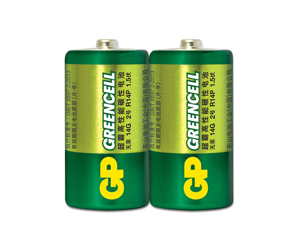 GP超霸Greencell碳性电池中号2粒缩装