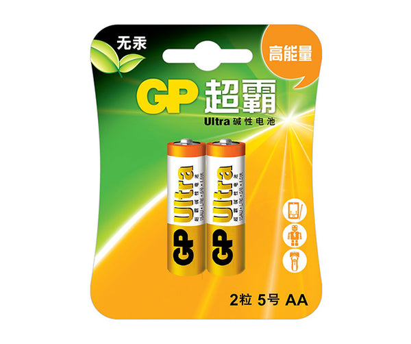 GP超霸Ultra碱性电池5号2粒卡装