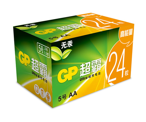 GP超霸Ultra碱性电池5号24粒盒装
