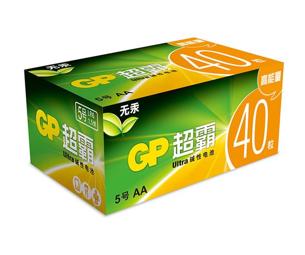 GP超霸Ultra碱性电池5号40粒盒装