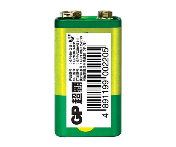 GP超霸Greencell碳性电池9伏1粒缩装